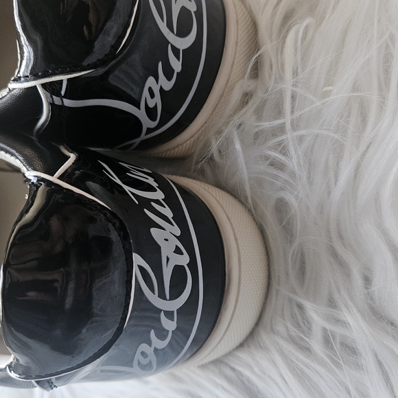 Christian Louboutin Black and White Sneakers with Glossy Finish - Picture 14 of 16
